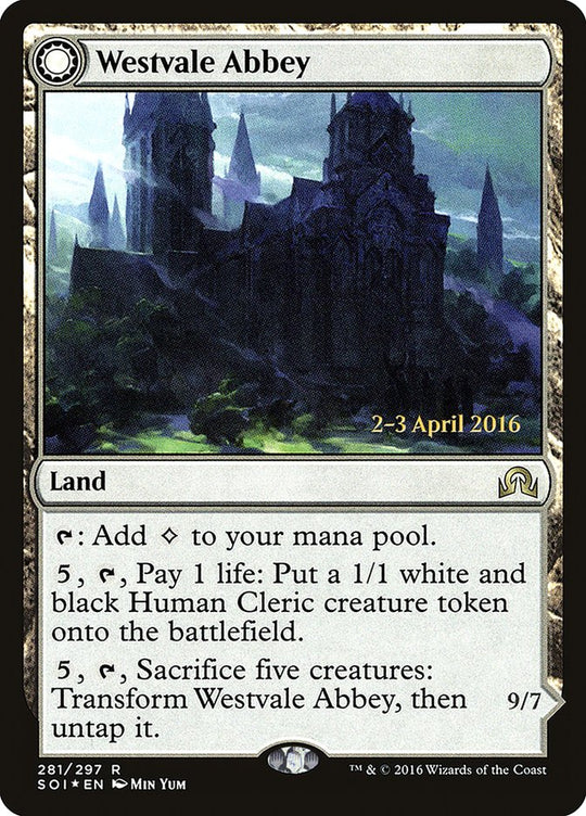 Westvale Abbey (PRE-281) - Shadows over Innistrad Promos: (Double Faced Transform) Foil