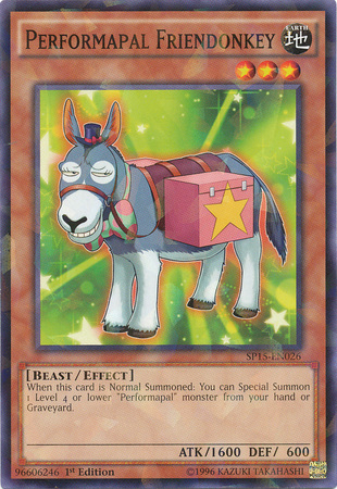 Performapal Friendonkey [SP15-EN026] Shatterfoil Rare | The CG Realm