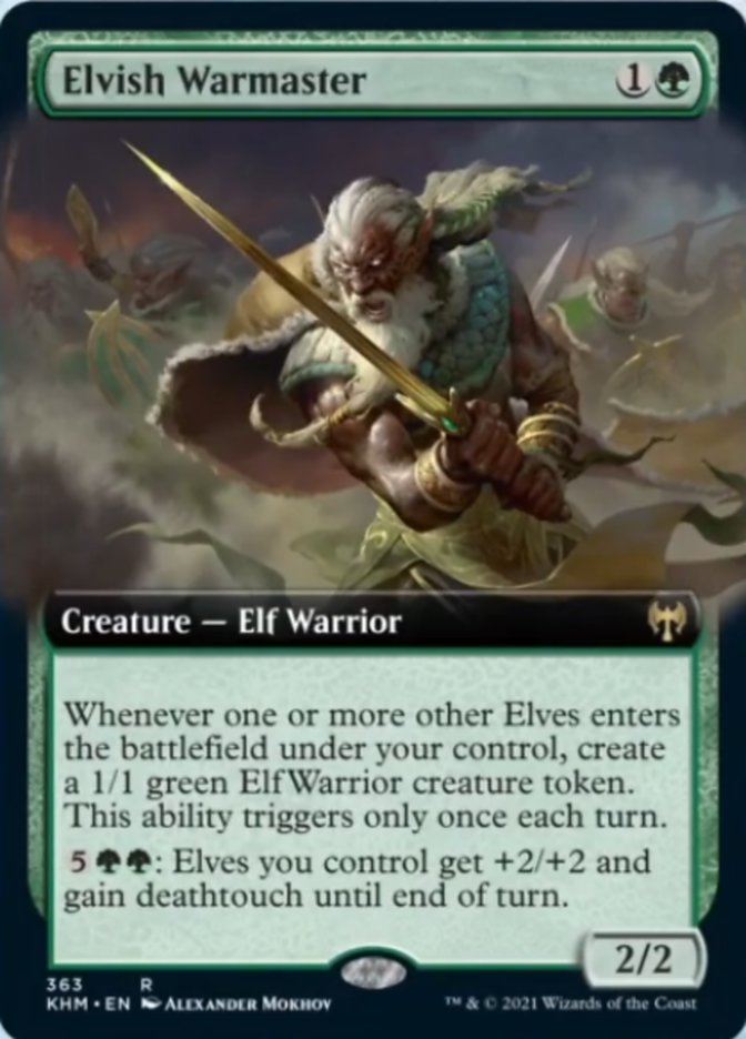Elvish Warmaster (Extended Art) [Kaldheim] | The CG Realm