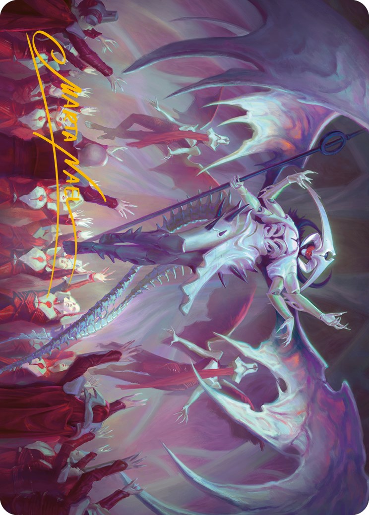 Atraxa, Grand Unifier Art Card (Gold-Stamped Signature) [Phyrexia: All Will Be One Art Series] | The CG Realm