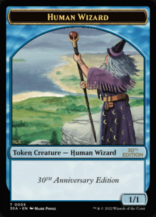 Human Wizard Token (30A-005) - 30th Anniversary Tokens