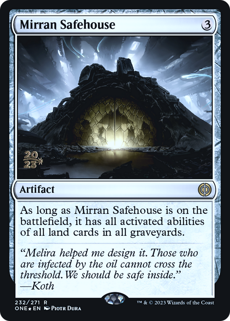 Mirran Safehouse [Phyrexia: All Will Be One Prerelease Promos] | The CG Realm