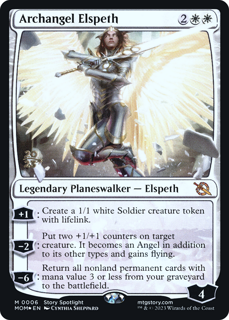 Archangel Elspeth [March of the Machine Prerelease Promos] | The CG Realm