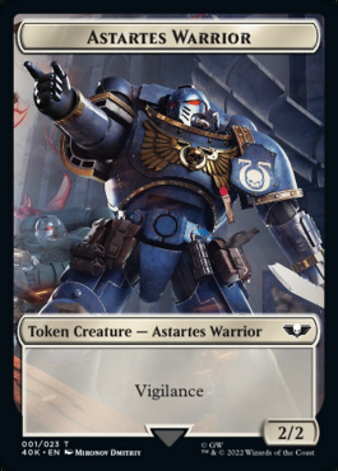 Astartes Warrior // Robot Double-Sided Token (Surge Foil) [Warhammer 40,000 Tokens] | The CG Realm