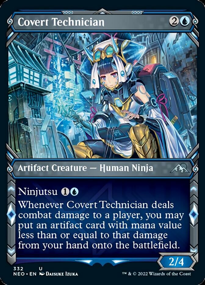 Covert Technician (Showcase Ninja) [Kamigawa: Neon Dynasty] | The CG Realm