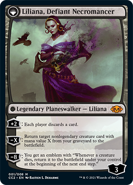 Liliana, Heretical Healer // Liliana, Defiant Necromancer [Commander Collection: Black] | The CG Realm