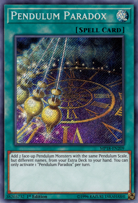 Pendulum Paradox [MP18-EN209] Secret Rare | The CG Realm