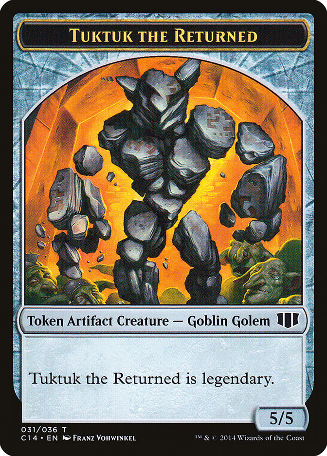 Emblem - Daretti, Scrap Savant // Tuktuk the Returned Token (C14-36 // 31) - Commander 2014 Tokens