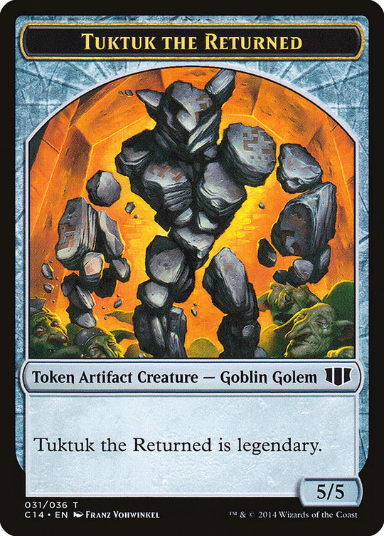 Emblem - Daretti, Scrap Savant // Tuktuk the Returned Token (C14-36 // 31) - Commander 2014 Tokens