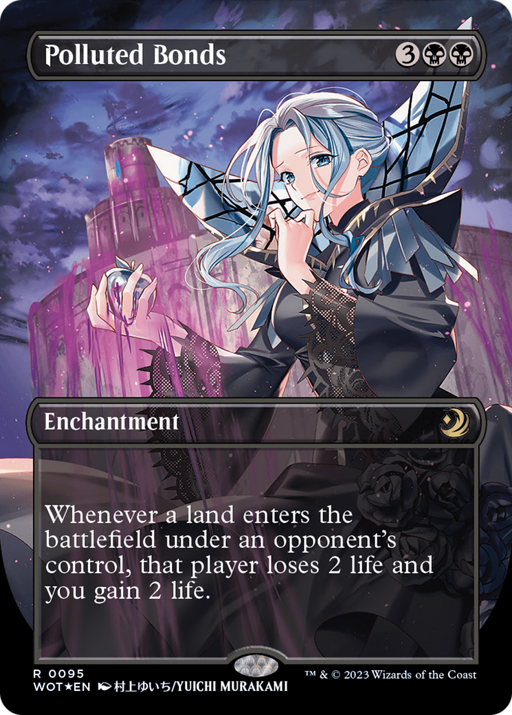 Polluted Bonds (Anime Borderless) (Confetti Foil) [Wilds of Eldraine: Enchanting Tales] | The CG Realm