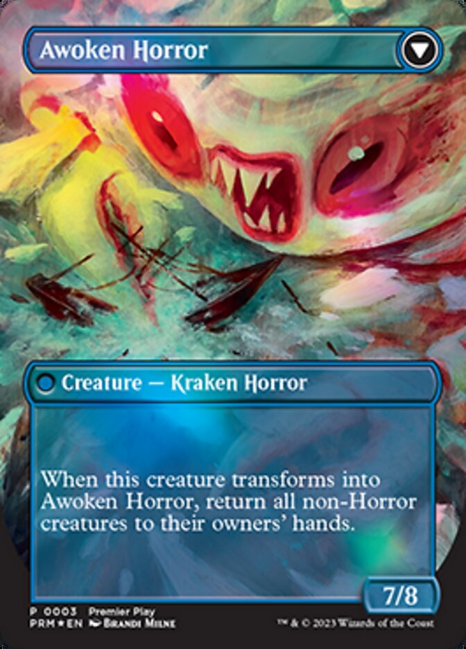 Thing in the Ice // Awoken Horror (Borderless Alternate Art) [Regional Championship Qualifiers 2023] | The CG Realm