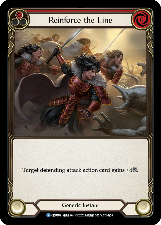 Reinforce the Line (Red) [CRU189] (Crucible of War)  1st Edition Normal | The CG Realm