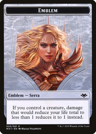 Bird (003) // Emblem - Serra the Benevolent (020) Double-sided Token [Modern Horizons Tokens] | The CG Realm