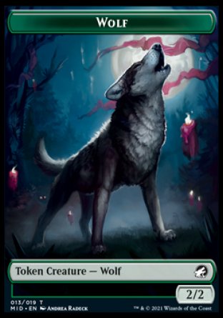 Wolf // Devil Double-Sided Token [Innistrad: Midnight Hunt Tokens] | The CG Realm