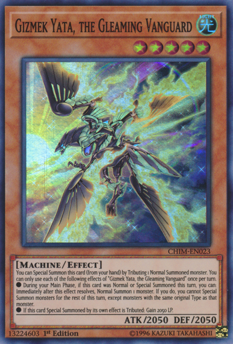 Gizmek Yata, the Gleaming Vanguard [CHIM-EN023] Super Rare | The CG Realm