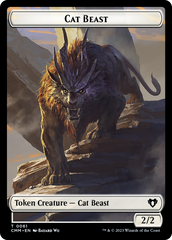 Cleric // Cat Beast Double-Sided Token [Commander Masters Tokens] | The CG Realm
