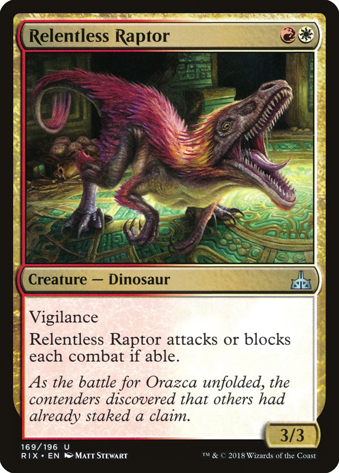 Relentless Raptor [Rivals of Ixalan] | The CG Realm