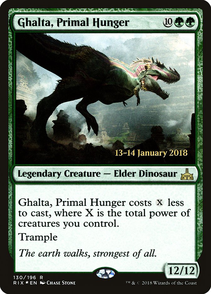 Ghalta, Primal Hunger [Rivals of Ixalan Prerelease Promos] | The CG Realm