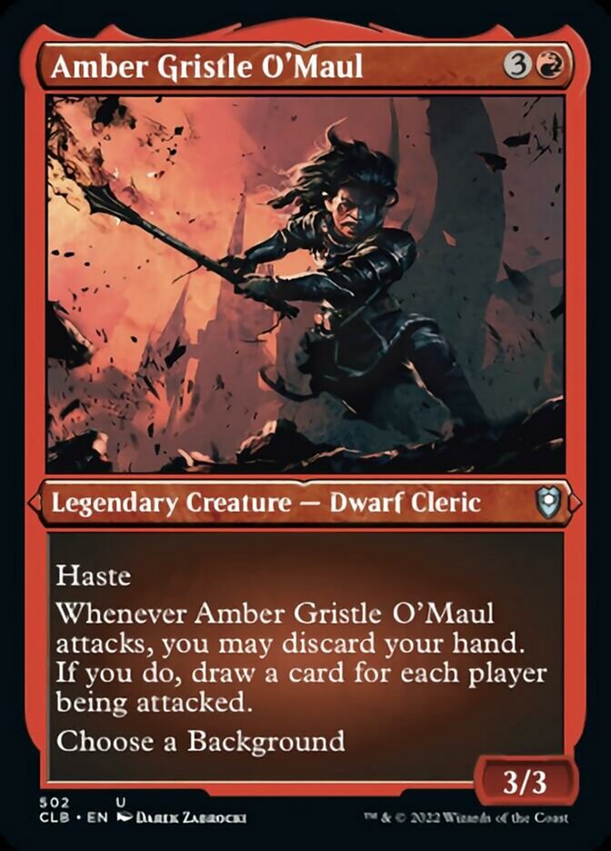 Amber Gristle O'Maul (Foil Etched) [Commander Legends: Battle for Baldur's Gate] | The CG Realm