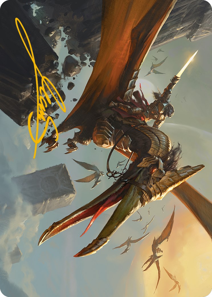Skyhunter Strike Force Art Card (Gold-Stamped Signature) [Phyrexia: All Will Be One Art Series] | The CG Realm