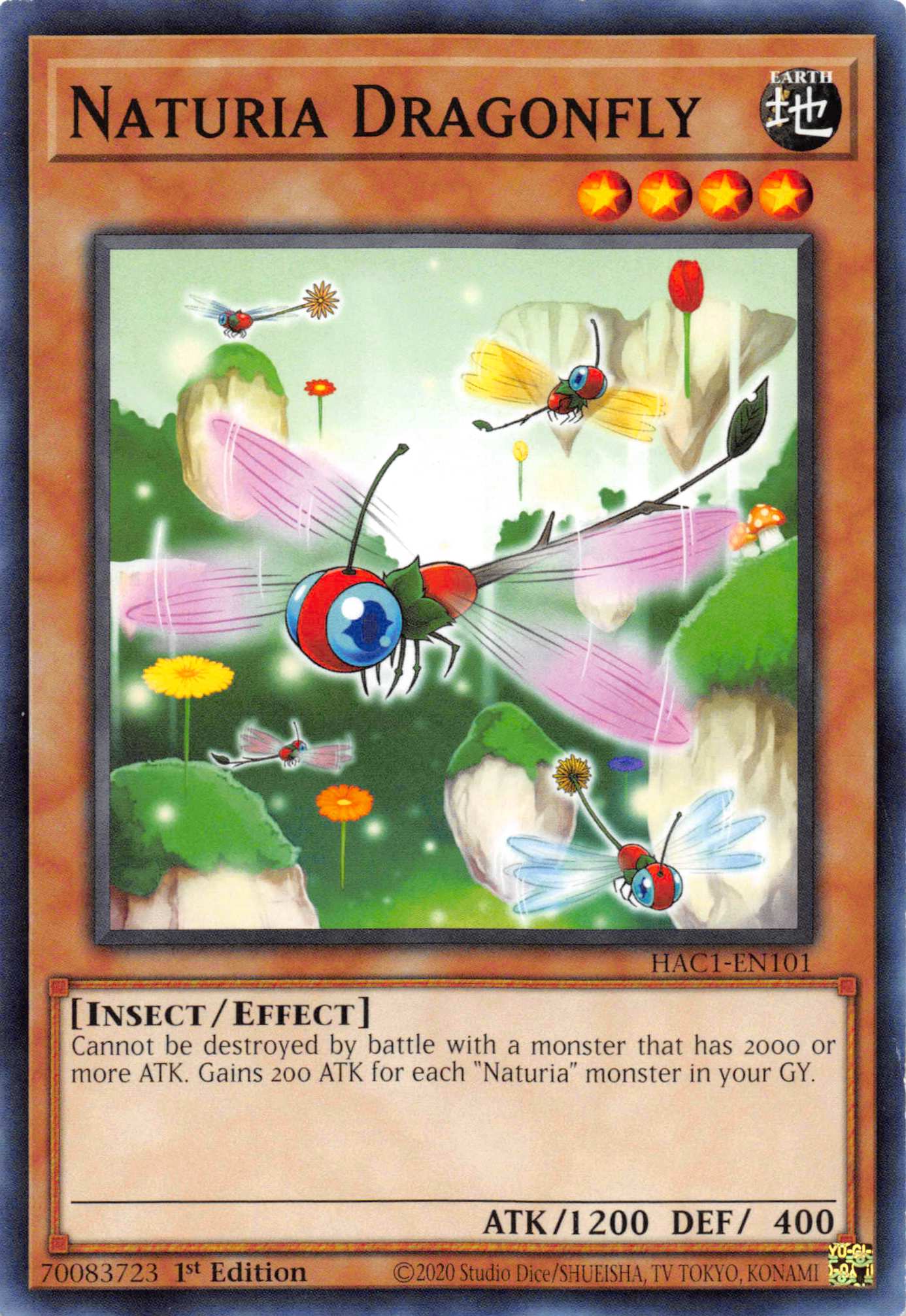 Naturia Dragonfly (Duel Terminal) [HAC1-EN101] Parallel Rare | The CG Realm