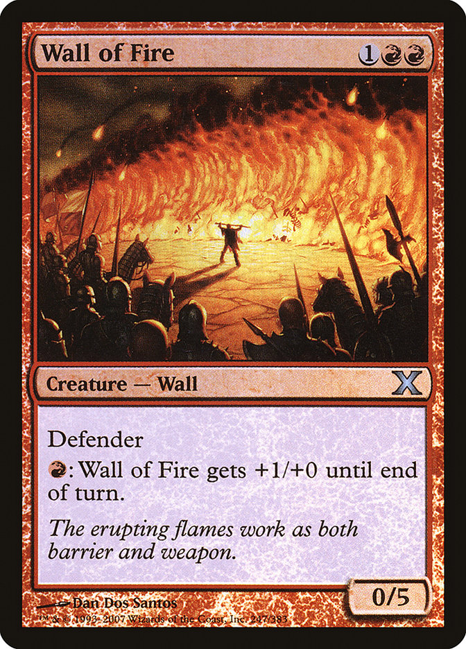 Wall of Fire (Premium Foil) [Tenth Edition] | The CG Realm