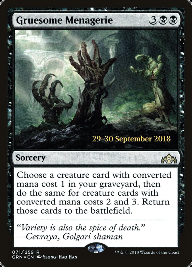 Gruesome Menagerie [Guilds of Ravnica Prerelease Promos] | The CG Realm