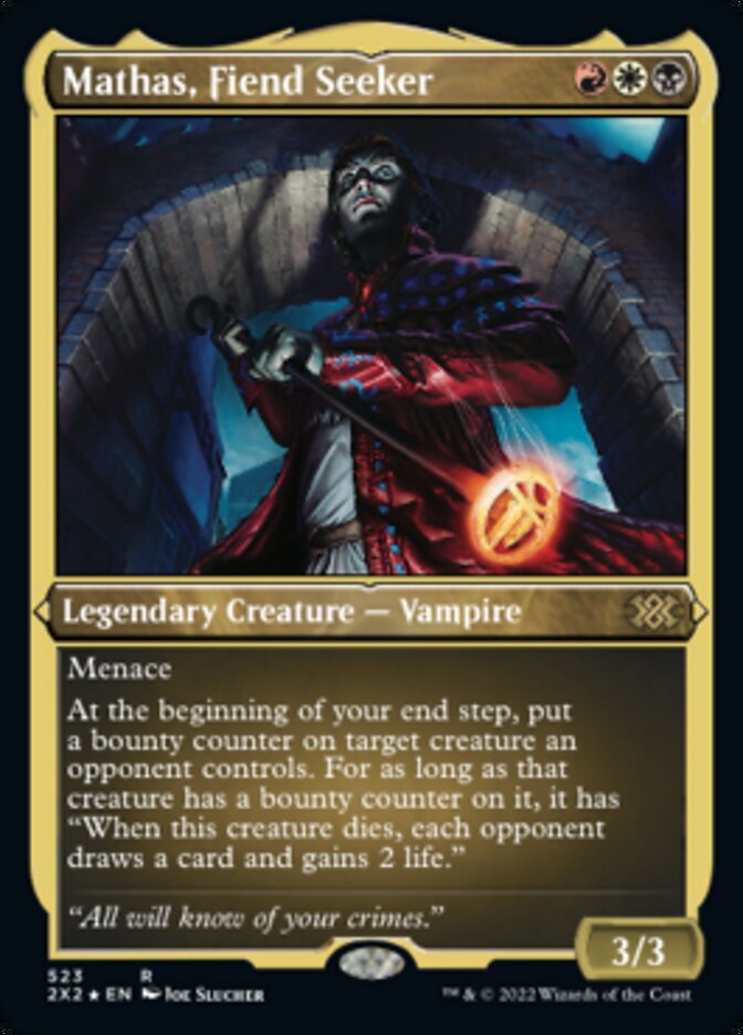 Mathas, Fiend Seeker (Foil Etched) [Double Masters 2022] | The CG Realm