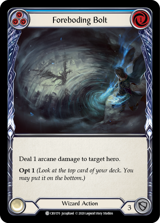 Foreboding Bolt (Blue) [CRU170] (Crucible of War)  1st Edition Normal | The CG Realm