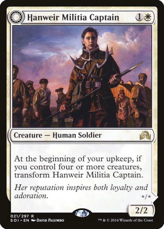 Hanweir Militia Captain (SOI-021) - Shadows over Innistrad: (Double Faced Transform)