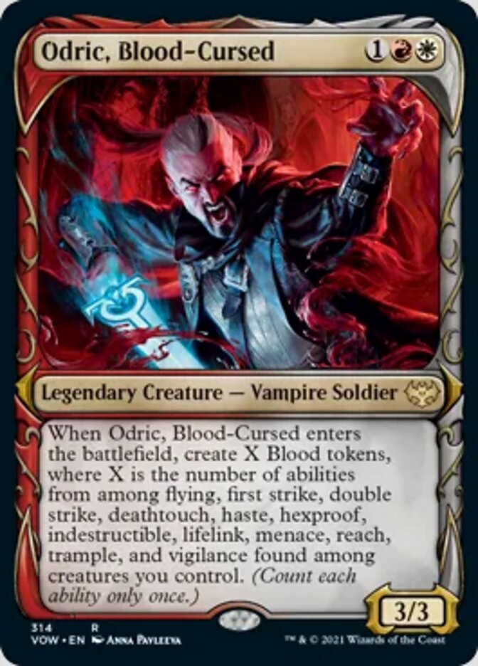 Odric, Blood-Cursed (Showcase Fang Frame) [Innistrad: Crimson Vow] | The CG Realm