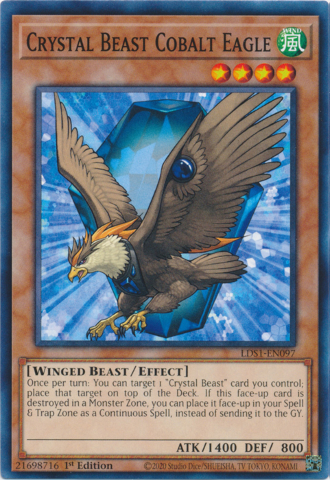 Crystal Beast Cobalt Eagle [LDS1-EN097] Common | The CG Realm
