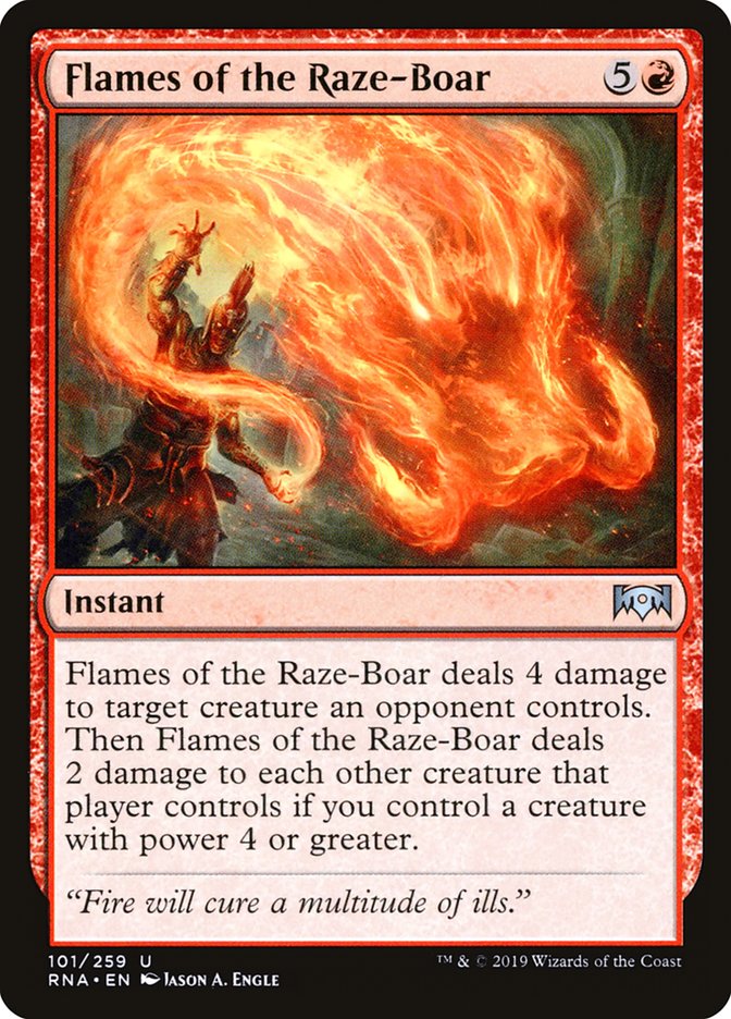 Flames of the Raze-Boar [Ravnica Allegiance] | The CG Realm