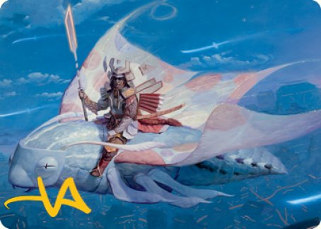 Sky-Blessed Samurai Art Card (Gold-Stamped Signature) [Kamigawa: Neon Dynasty Art Series] | The CG Realm