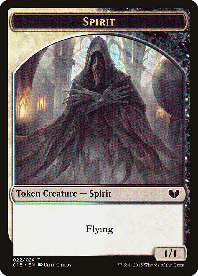 Zombie // Spirit (022) Double-Sided Token [Commander 2015 Tokens] | The CG Realm