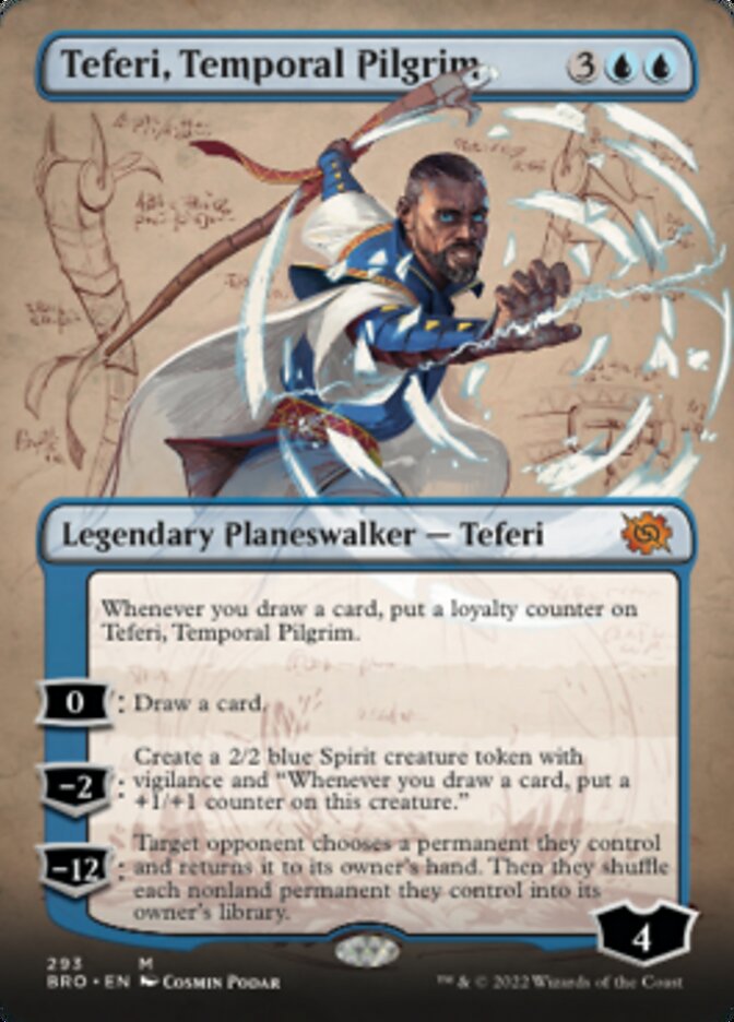 Teferi, Temporal Pilgrim (Borderless Alternate Art) [The Brothers' War] | The CG Realm