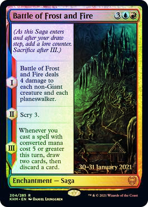 Battle of Frost and Fire [Kaldheim Prerelease Promos] | The CG Realm