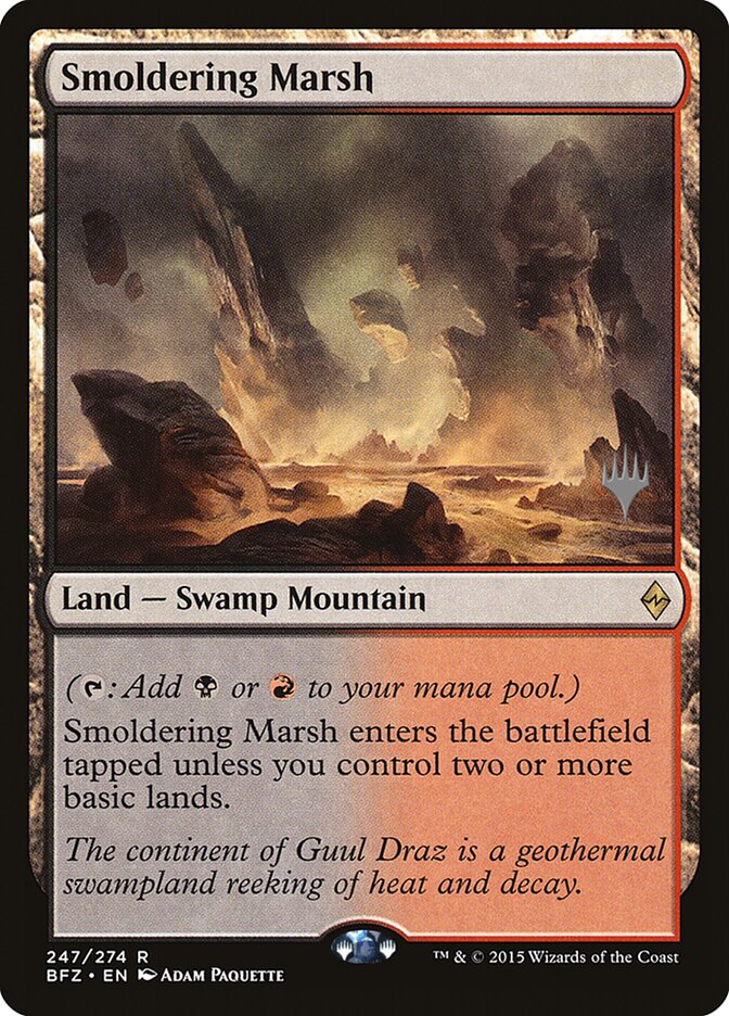 Smoldering Marsh [Battle for Zendikar Promos] | The CG Realm