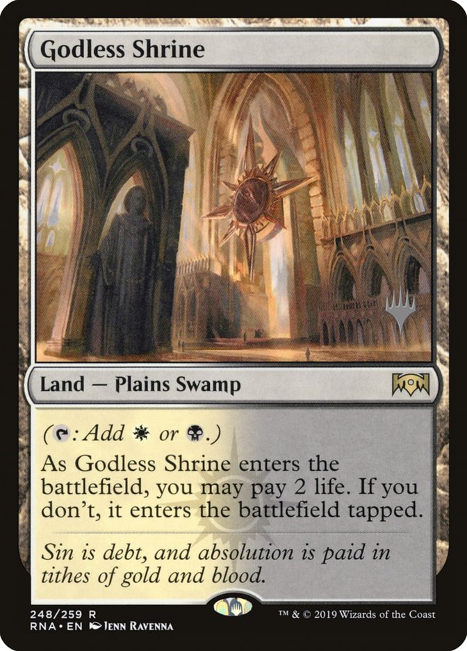 Godless Shrine (Promo Pack) [Ravnica Allegiance Promos] | The CG Realm