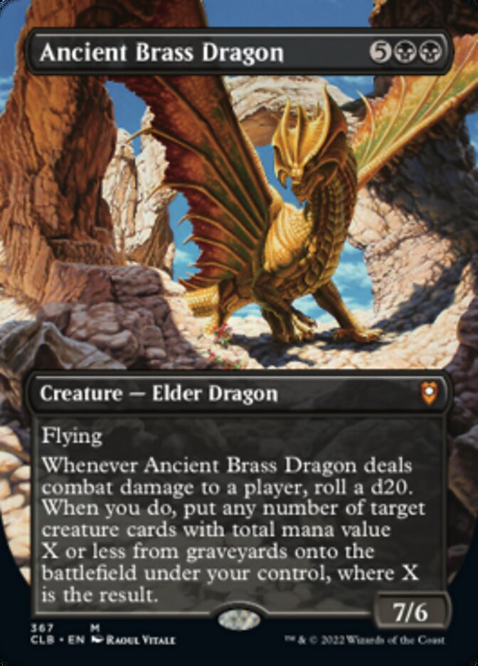 Ancient Brass Dragon (Borderless Alternate Art) [Commander Legends: Battle for Baldur's Gate] | The CG Realm