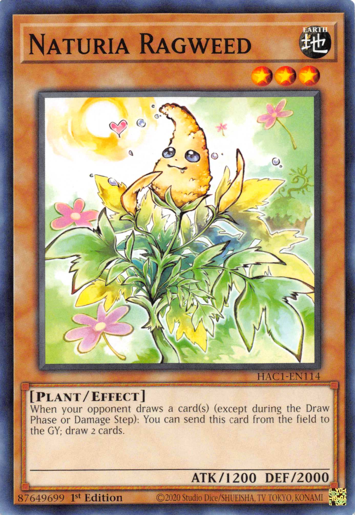 Naturia Ragweed (Duel Terminal) [HAC1-EN114] Parallel Rare | The CG Realm