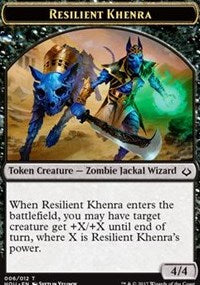 Resilient Khenra // Zombie Double-Sided Token [Hour of Devastation Tokens] | The CG Realm