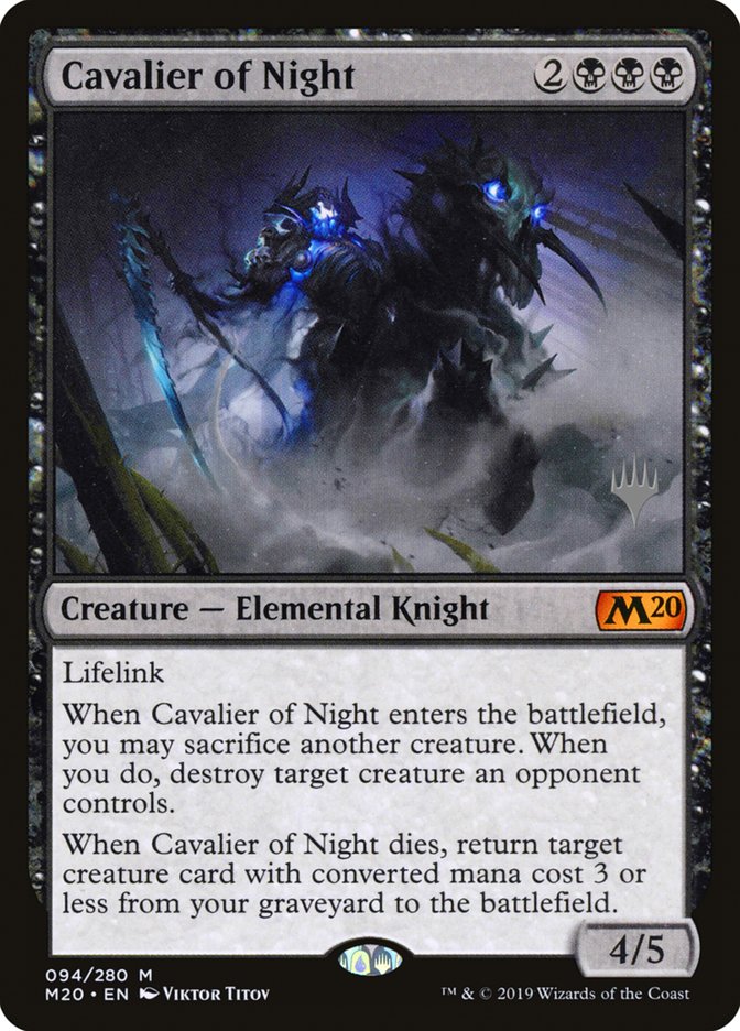 Cavalier of Night (Promo Pack) [Core Set 2020 Promos] | The CG Realm
