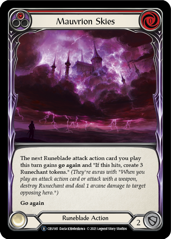 Mauvrion Skies (Red) [U-CRU145] (Crucible of War Unlimited)  Unlimited Rainbow Foil | The CG Realm