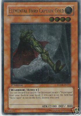 Elemental Hero Captain Gold [FOTB-EN014] Ultimate Rare | The CG Realm