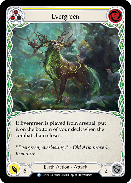 Evergreen (Yellow) [ELE120] (Tales of Aria)  1st Edition Normal | The CG Realm