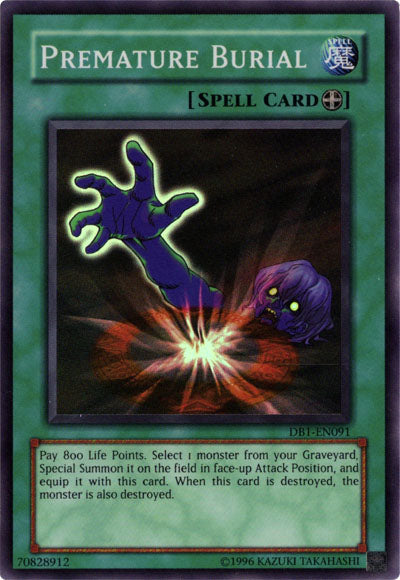Premature Burial [DB1-EN091] Super Rare | The CG Realm