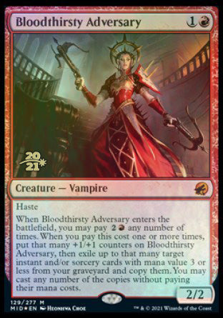 Bloodthirsty Adversary [Innistrad: Midnight Hunt Prerelease Promos] | The CG Realm