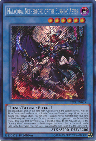 Malacoda, Netherlord of the Burning Abyss [SECE-EN085] Secret Rare | The CG Realm