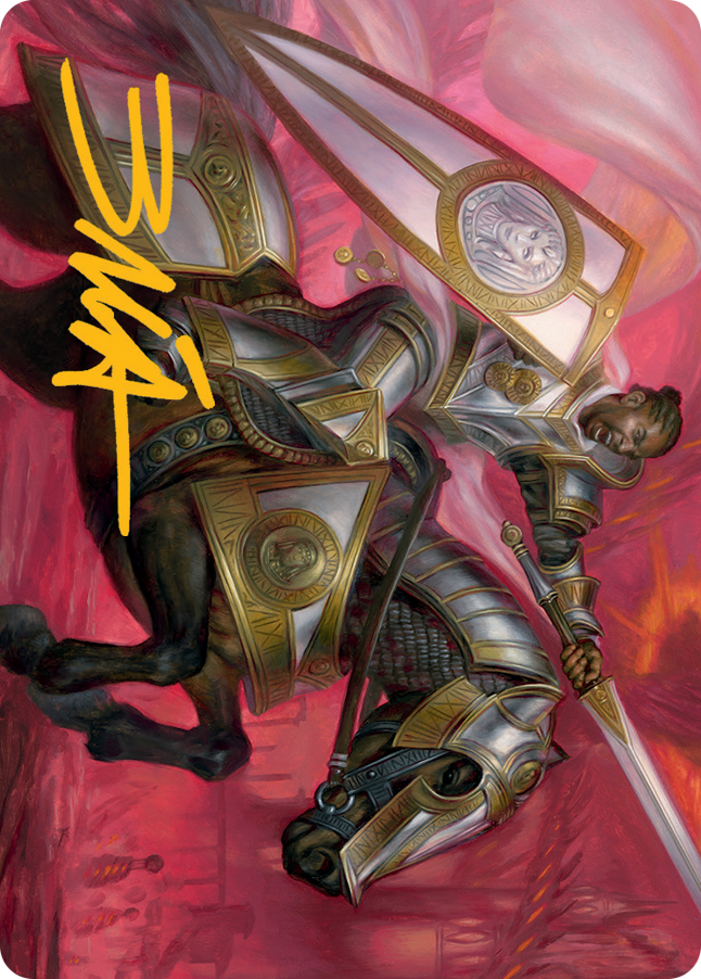 Sigiled Sentinel Art Card (Gold-Stamped Signature) [March of the Machine Art Series] | The CG Realm